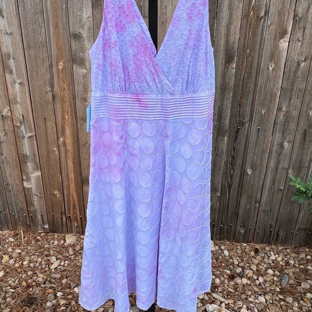 Dressbarn Sleeveless Dress Ice-Dyed Lilac